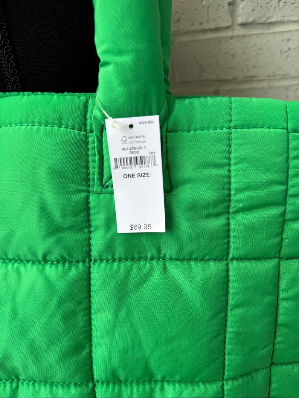 GAP Quilted Green Tote Bag - Picture 4 of 4